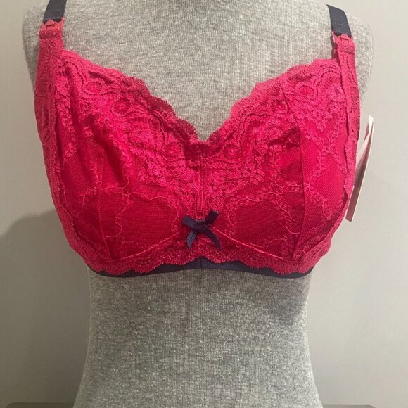 Elle Macpherson Cloud Swing Maternity/Nursing Bra Persian Red/Midnight Blue 36F - Picture 3 of 6